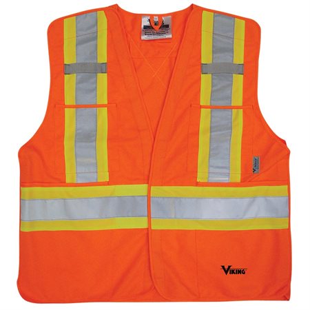 Veste de sécurité à cinq points Orange P-M