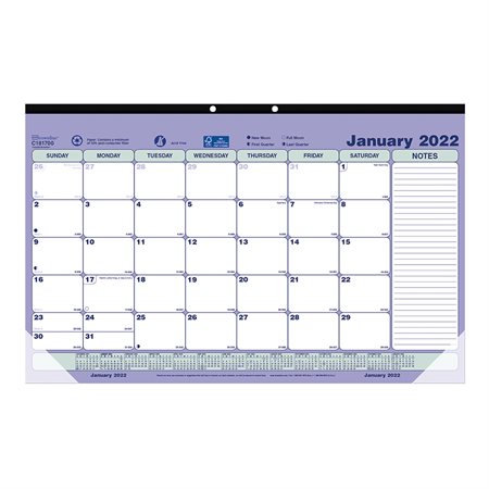 Calendrier sous-main mensuel (2025) 17-3 / 4 x 10-7 / 8 po anglais