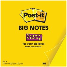 Grands feuillets autoadhésifs Post-it® jaune