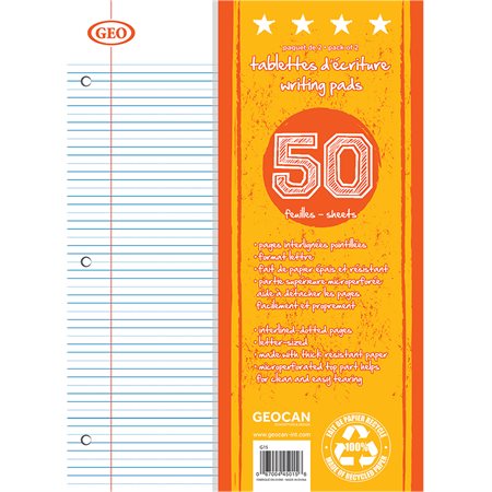 Writing Pad interlined and dotted