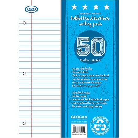 Writing Pad interlined