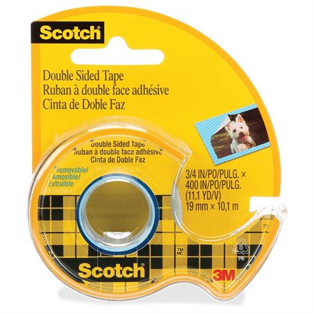 Ruban adhésif double face Scotch® Amovible 19 mm x 10,1 m