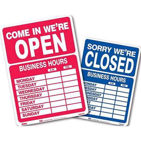 9574 WE'RE OPEN / SORRY SIGN DBL SID 10X14