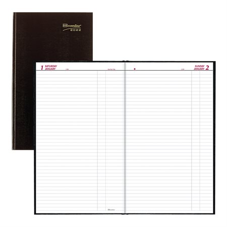 Traditional Daily Planner (2025) 13-3 / 8 x 7-7 / 8 in black