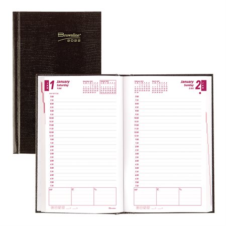 Daily Diary (2025) Perfect bound hard cover black