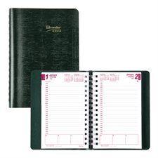 Daily Diary (2025) Spiral bound soft cover green