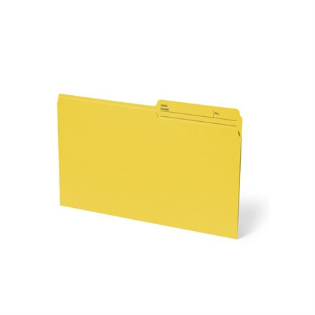 Chemise à dossier réversible Format lettre jaune