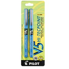 Stylos à bille roulante Hi-Tecpoint V5 / V7 0,5 mm. Paquet de 2. V5 bleu