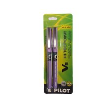 Stylos à bille roulante Hi-Tecpoint V5 / V7 0,5 mm. Paquet de 2. V5 violet