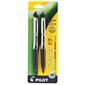 Stylos à bille roulante rétractable Hi-Tecpoint RT 0,5 mm. Paquet de 2 noir