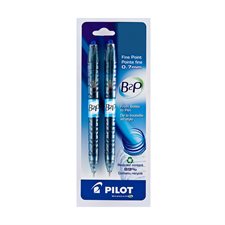 Stylos à bille roulante rétractable B2P Paquet de 2 bleu