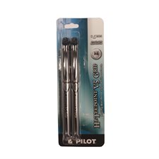 Stylos à bille roulante Hi-Tecpoint Grip V5 / V7 0,5 mm. Paquet de 2 noir