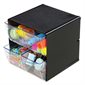 Stackable Cube Organizer 4 drawers black