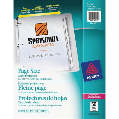 Page Size Sheet Protector