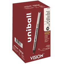Stylo à bille roulante Vision™ Pointe fine. Boîte de 36 noir