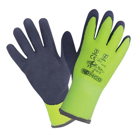 Gants avec paume recouverte en latex haute visibilité Iceberg™ 77-603 très grand