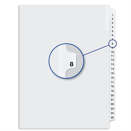 Quest Numerical Litigation Index Dividers 1 to 12 #8