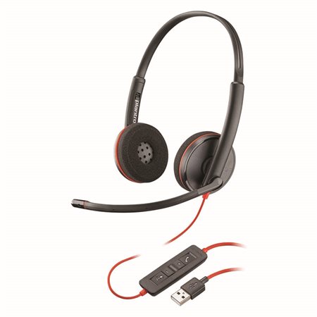 Casque téléphonique Blackwire 3200 Series C3220 - Écouteur double USB-A