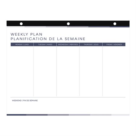 Undated Weekly Desk Pad Calendar