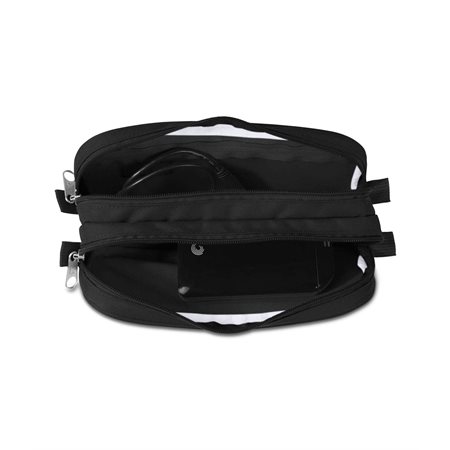 Dual Zippered pencil Case black