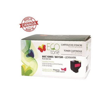 Remanufactured Toner Cartridge (Alternative to Lexmark 801S) magenta