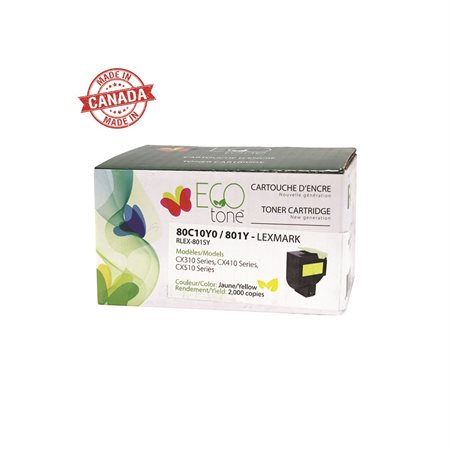 Remanufactured Toner Cartridge (Alternative to Lexmark 801S) yellow