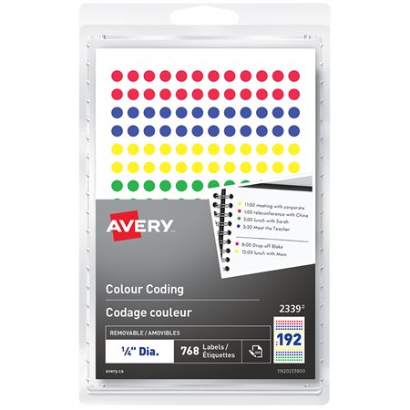 Self-Adhesive Colour Coding Labels assorted colours