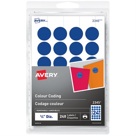 Self-Adhesive Colour Coding Labels blue