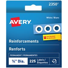 Self-Adhesive Reinforcements white (pkg 225)