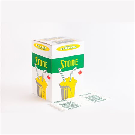 Compostable Plastic Straws white