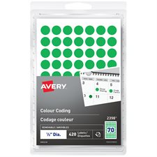 Self-Adhesive Colour Coding Labels green