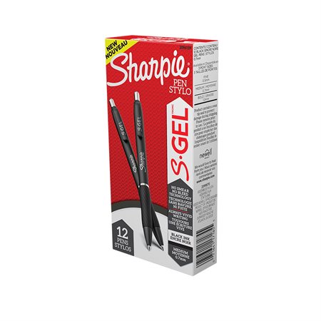 Stylo Sharpie S.Gel rétractable 0,7 mm encre noire, noir