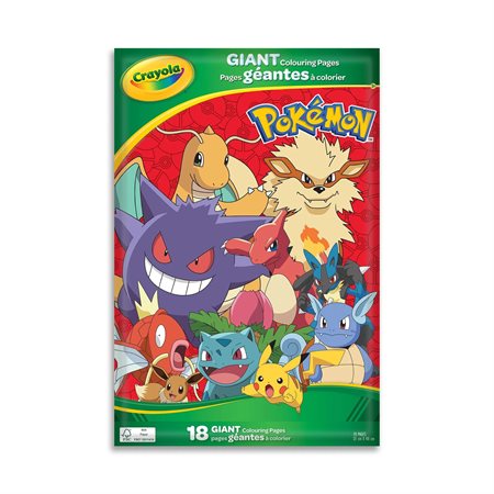Cahier à colorier géant Crayola - Pokemon - 18 pages