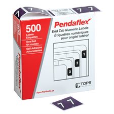 0-9  End Tab Filing Labels  7 - purple