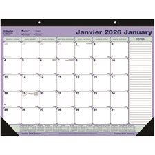 Monthly Desk Pad Calendar (2025) 21-1/4 x 16 in. bilingual