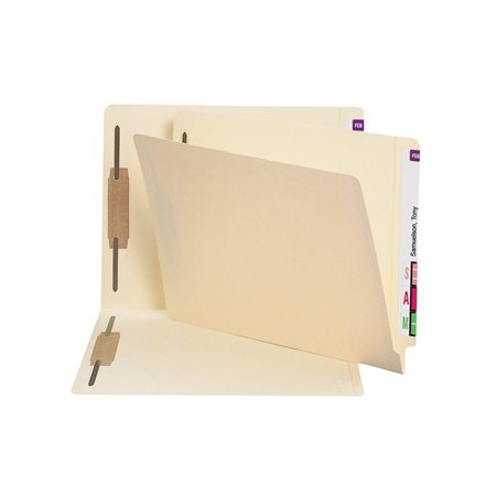 End Tab File Folder with Fastener Two fasteners, positions #1 & #3 legal size