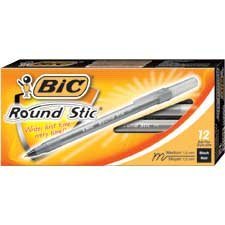 Stylos à bille Round Stic™ Pointe moyenne noir