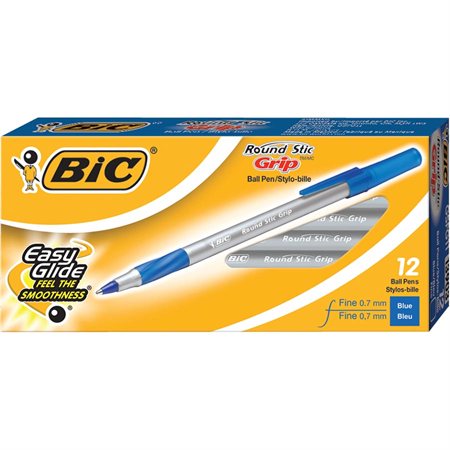 Stylos à bille Round Stic™ Grip Pointe fine bleu