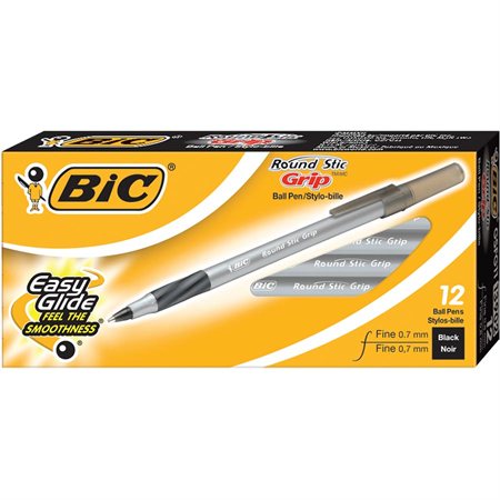 Stylos à bille Round Stic™ Grip Pointe fine noir