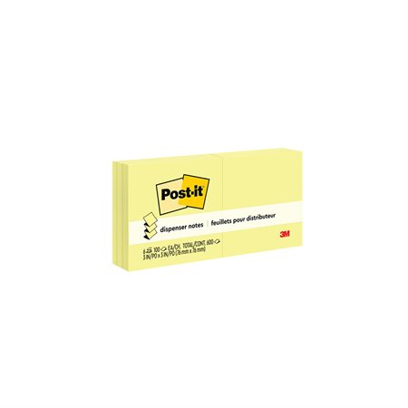 Feuillets éclair Post-it® uni, jaune