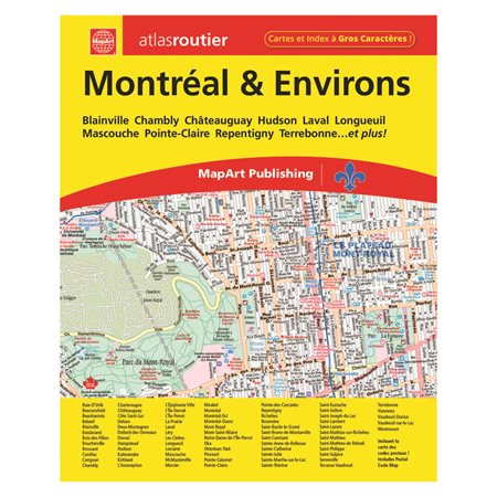 Atlas des régions du Québec Montréal & Environs, 8-1 / 2 x 11"