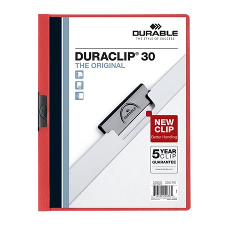 Couverture de présentation DURACLIP® Capacité de 30 feuilles rouge