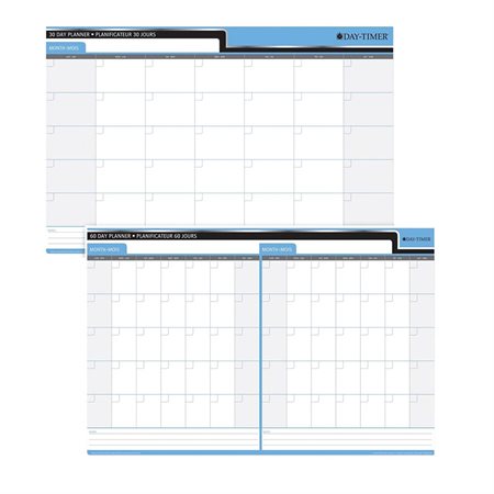 Undated Reversible Wall Planner 1-month / 2-month: horizontal 23 x 30 in.