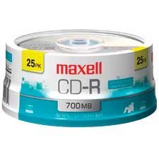 48x Writable CD-R On spindle pkg 25