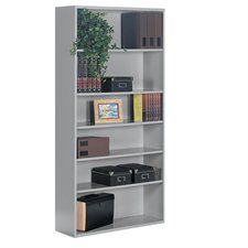 Bibliothèque Fileworks® Hauteur de 72 po. 5 tablettes. gris