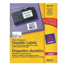 Étiquettes durables blanches TrueBlock™ 1-3/4 x 1-1/4" (1600)