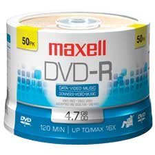 16x Writable DVD-R Disk On spindle pkg 50