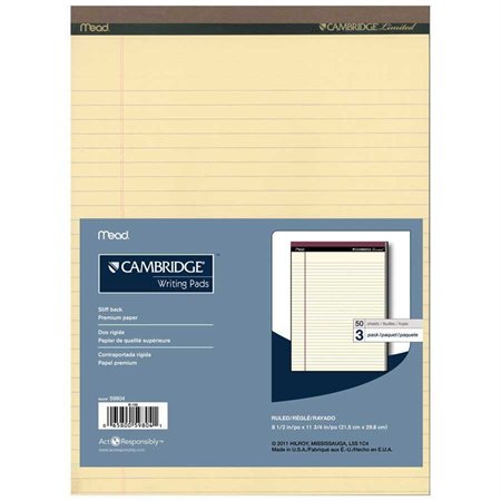 Bloc-notes de bureau Cambridge® ivoire