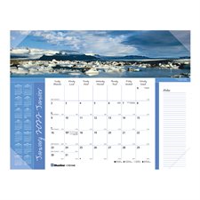 Monthly Desk Pad Calendar (2025) World panoramas