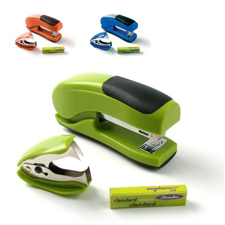 "EZ Grip Stand Up" stapler